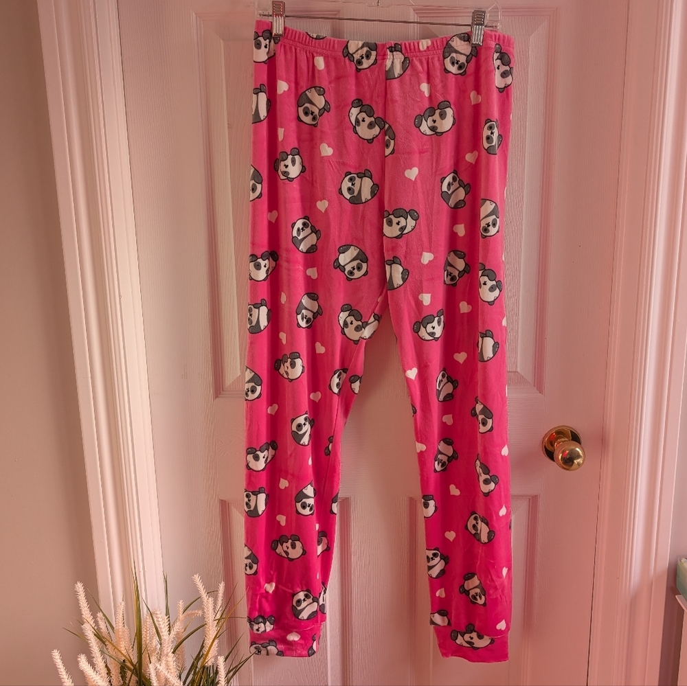 Urban Heritage Pink Panda Pajama Bottoms